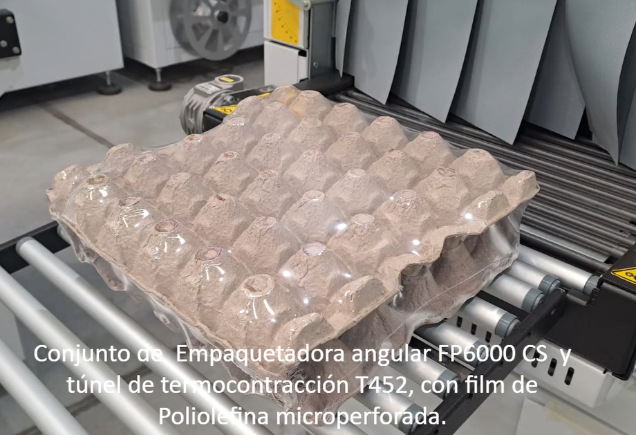 🥚 Tus maples de huevos más seguros con nuestras máquinas envolvedoras con film termocontraíble.
