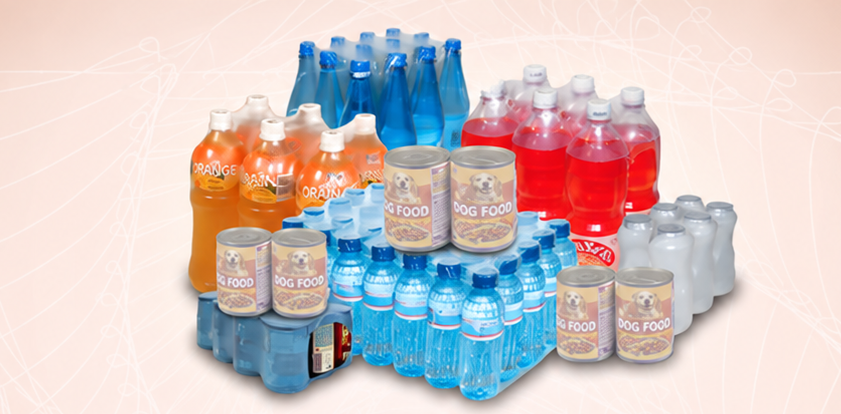 Envolvedora automática con film termo retráctil y entrada en línea. Botellas PET de Agua. 
